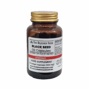 STRONG Black Seed Oil Capsules – 60 x 500mg (made with organic strong oil)