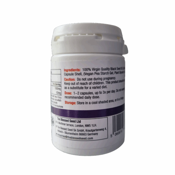 Vegan Extra Strong Black Seed Oil Capsules – 60 x 500mg - Image 3